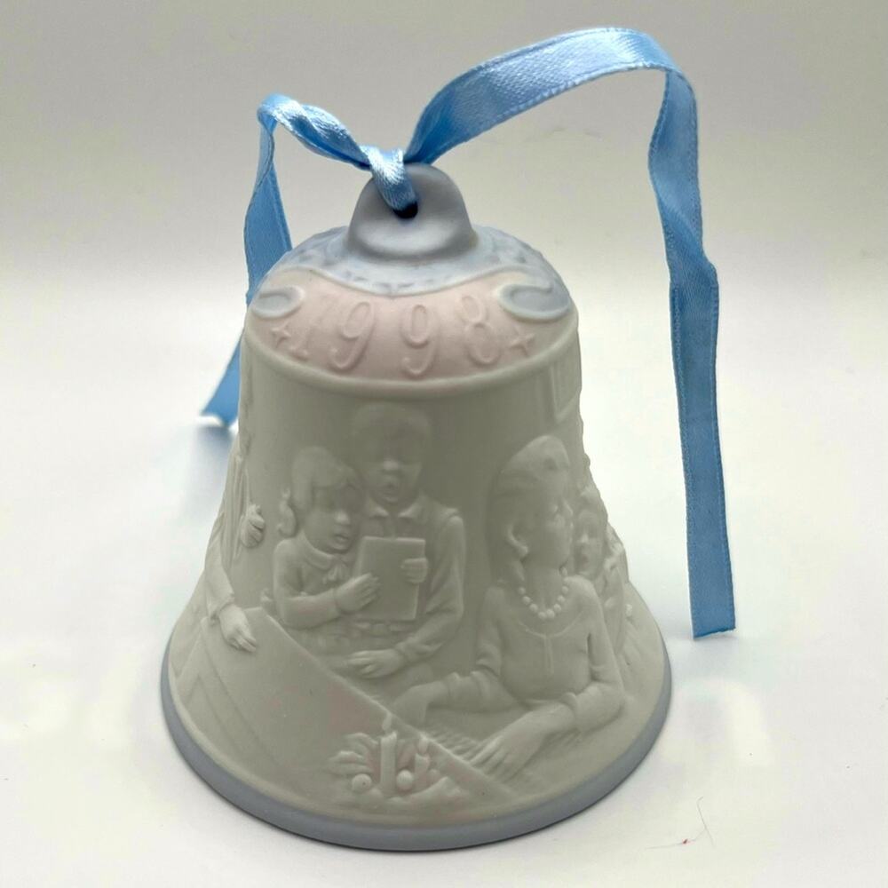 Llardo 1998 porcelain Christmas bell ornament